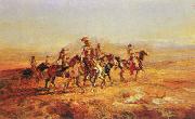 Charles M Russell Sun River War Party USA oil painting reproduction